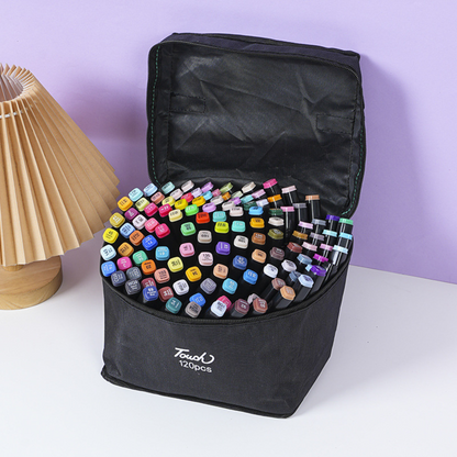 Set Markere Profesionale - Culori Vibrante, Dublu Varf, Pe Baza de Alcool, Ideal pentru Arta si Design