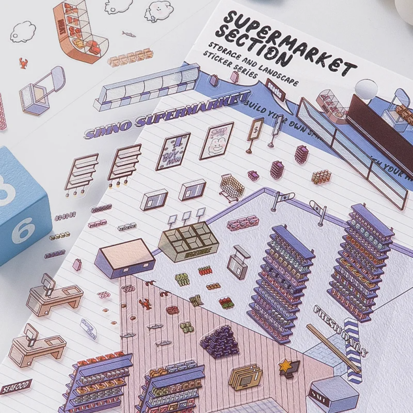 Set Exclusiv de 4 Autocolante 3D, pentru Peisaje, Cu Penseta