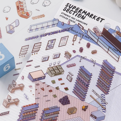 Set Exclusiv de 4 Autocolante 3D, pentru Peisaje, Cu Penseta