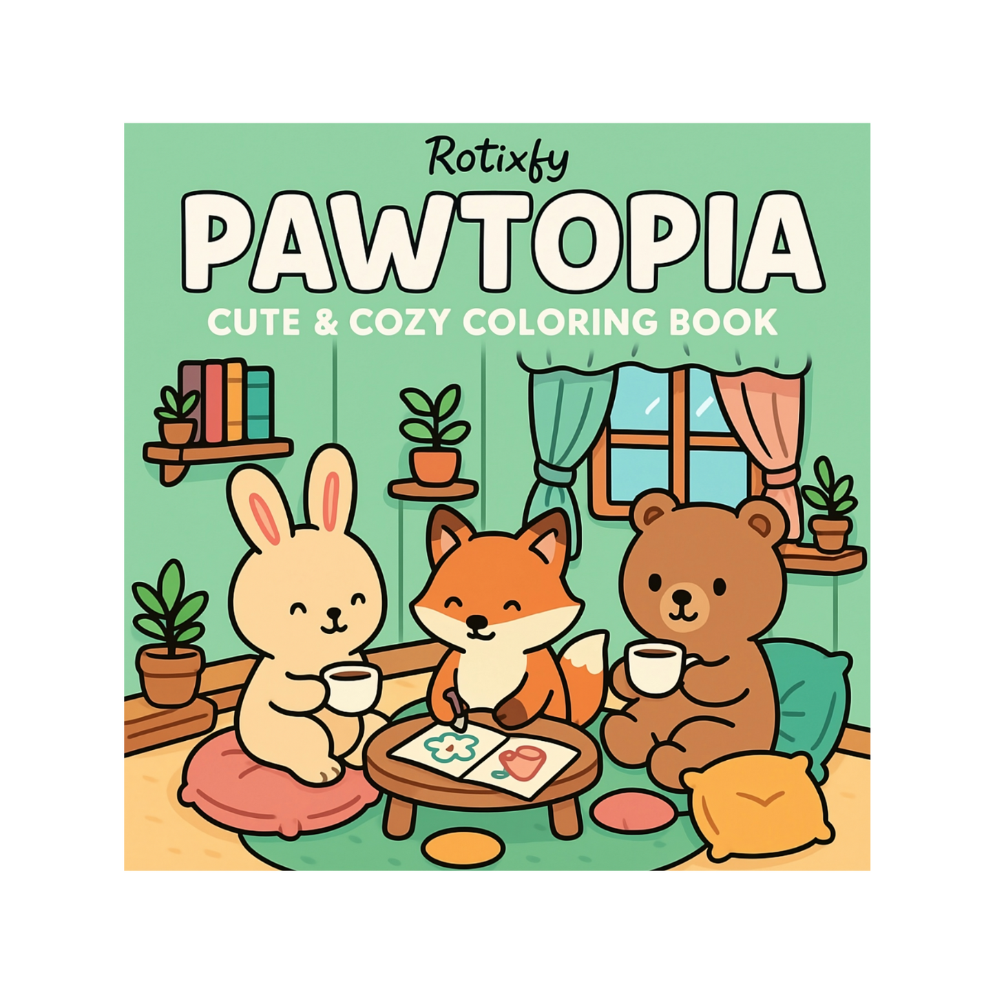 Carte de Colorat, Coperta Cartonata, Desene Animale Haioase, pentru Copii