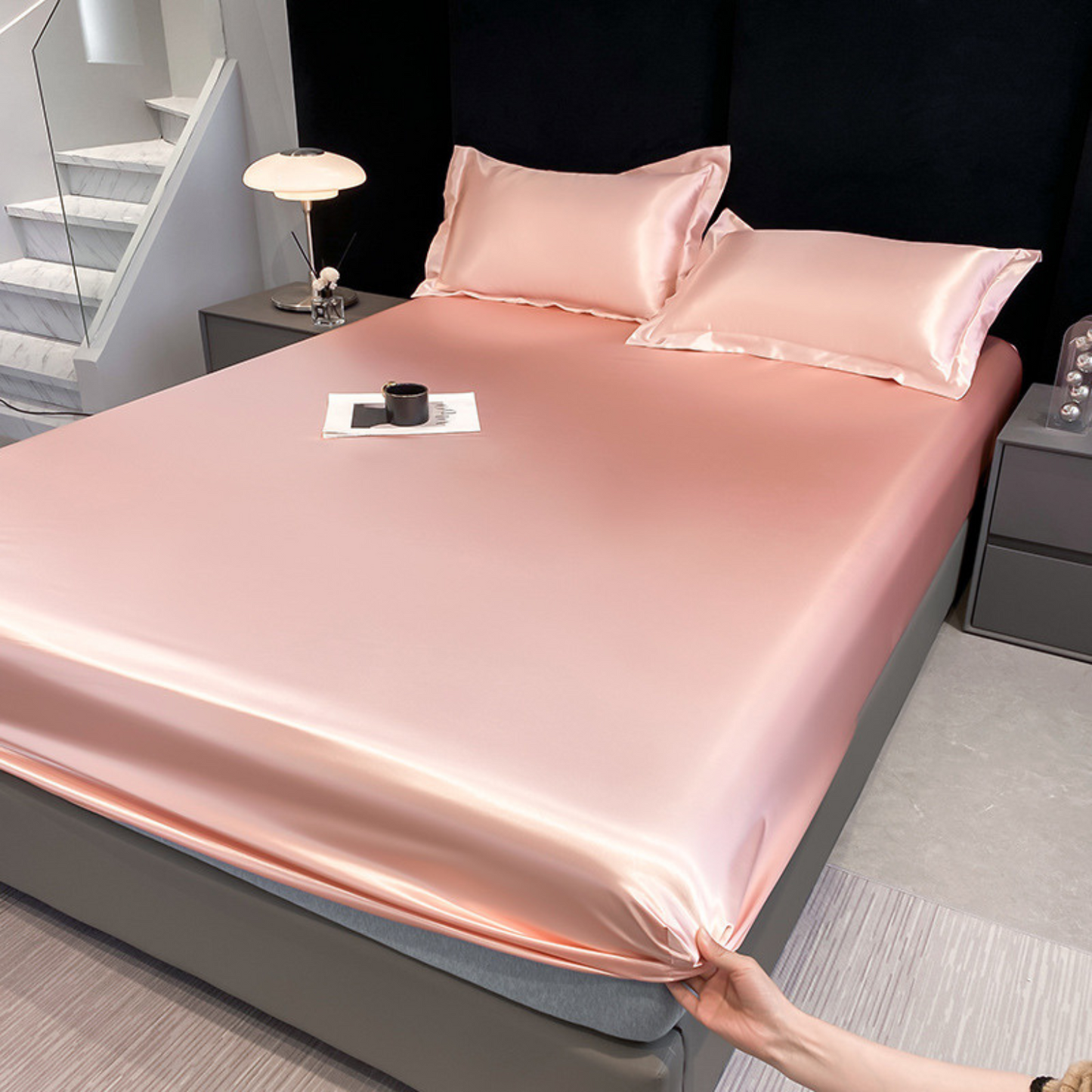 Cearceaf de Pat din Satin, 180x200 cm