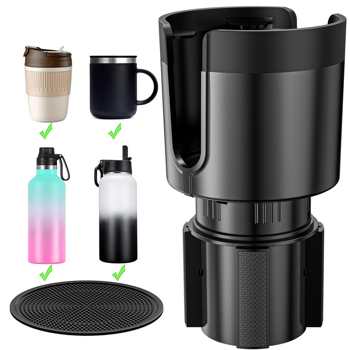 Suport Pahar Auto de Mare Capacitate pentru Bauturi, Organizator Universal pentru Masina