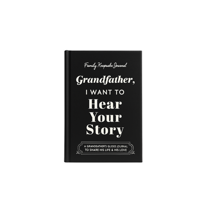 I Want to Hear Your Story - Jurnal interactiv pentru membrii familiei, Coperta din piele, 151 pagini, Cadou emotionant, Culoare Maro