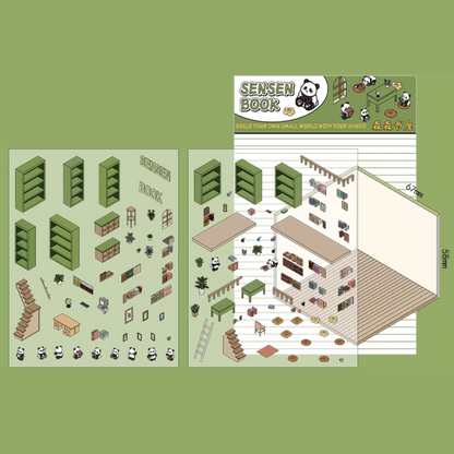 Set Exclusiv de 4 Autocolante 3D, pentru Peisaje, Cu Penseta