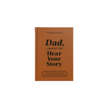 I Want to Hear Your Story - Jurnal interactiv pentru membrii familiei, Coperta din piele, 151 pagini, Cadou emotionant, Culoare Maro