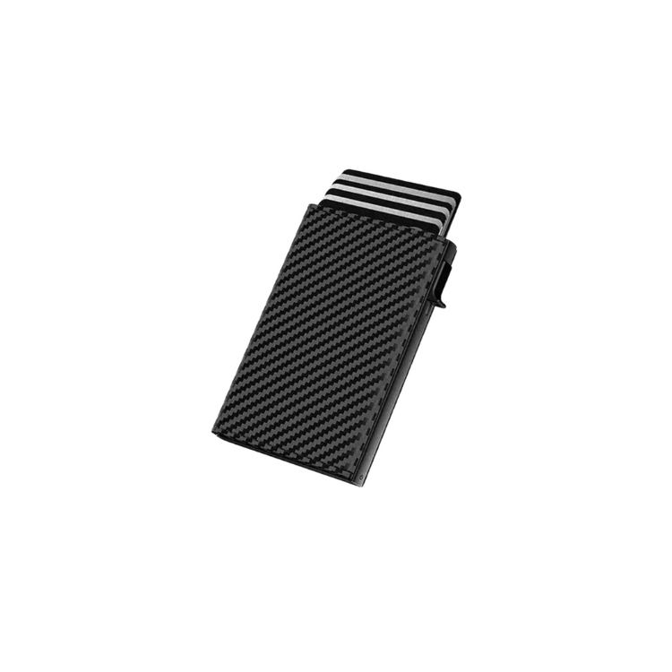 Portofel cu Protectie RFID, Card Holder, Negru, Design Minimalist, Capacitate Mare pentru Carduri si Bancnote, Rezistent si Elegant