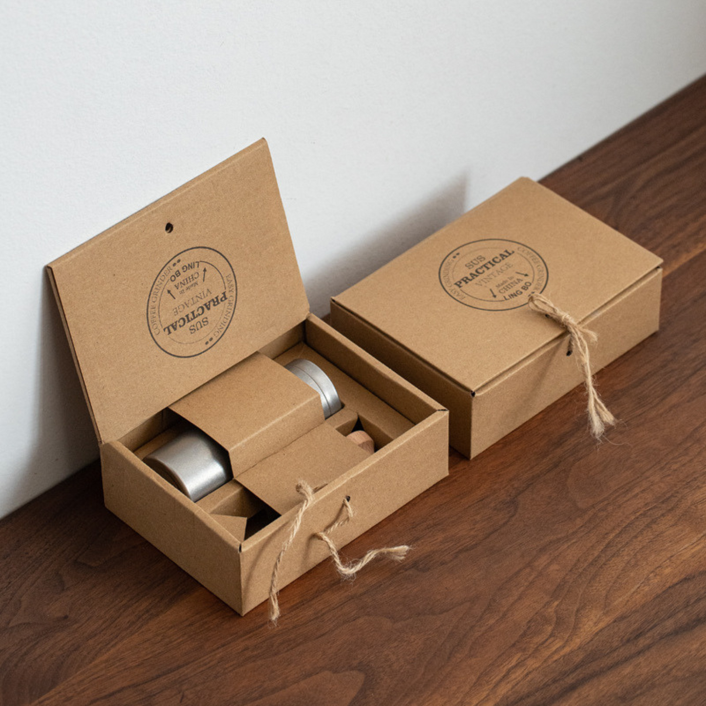 Rasnita Manuala de Cafea Premium cu Mecanism din Otel Inoxidabil, Design Retro, Ambalaj Cadou Old Style, Ideala pentru Cadouri