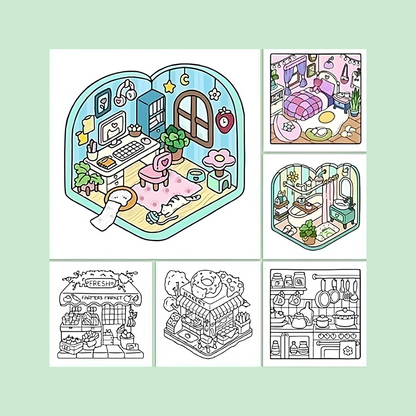 Carte de Colorat, Coperta Cartonata, Desene Animale Haioase, pentru Copii