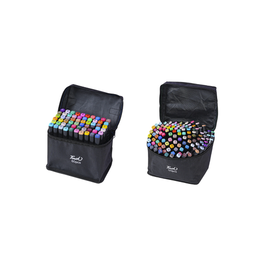 Set Markere Profesionale - Culori Vibrante, Dublu Varf, Pe Baza de Alcool, Ideal pentru Arta si Design